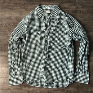 JCrew Gingham Shirt, Tailored Fit, M